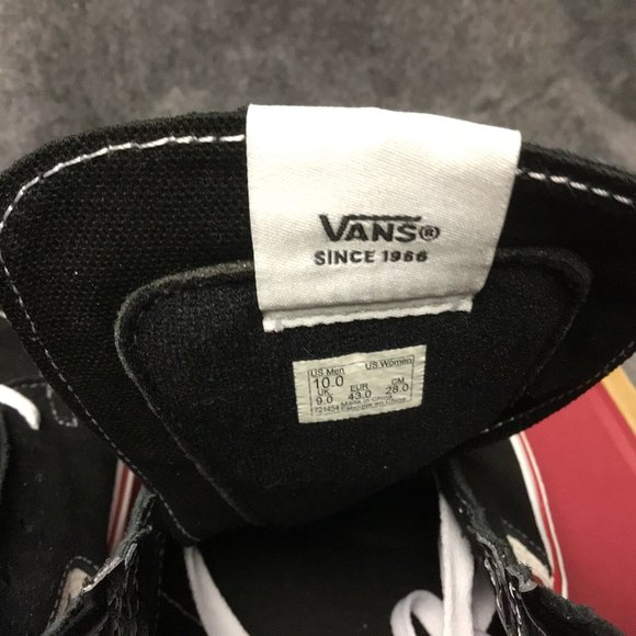 NEW Mens VANS Sk8-Hi BOLT US Size 10 Suede Canvas Black / Red - VN0A5JIV458 RARE - Picture 5 of 7